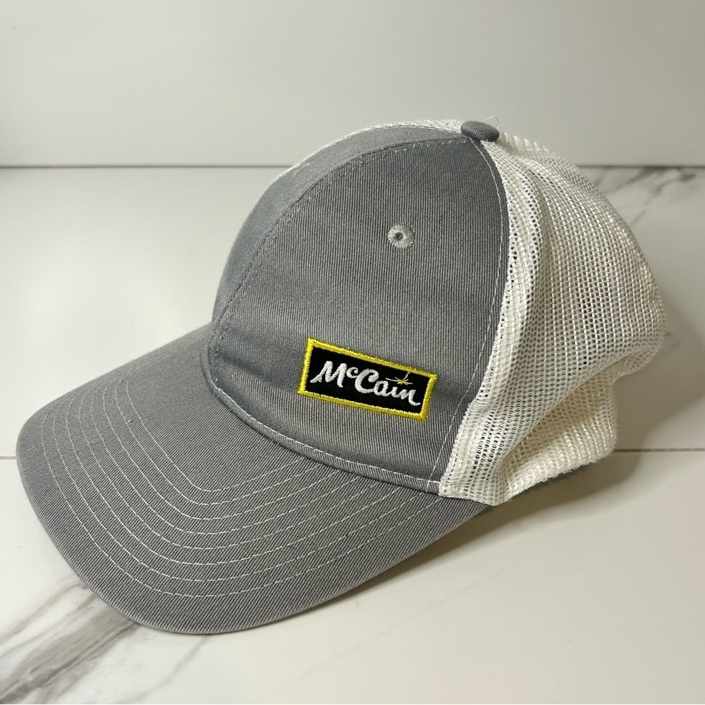 Port Authority McCain Gray and White Mesh Cap